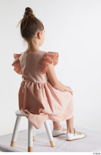  Doroteya  1 casual dressed pink dress sitting white ballerina flats whole body 0004.jpg